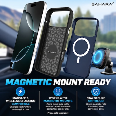 SaharaCase Armor Series Phone Case for iPhone 18 Pro Max, Shock Absorbing, Dark Blue (CP01196)