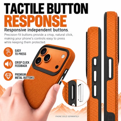 SaharaCase Armor Series Phone Case for iPhone 18 Pro Max, Shock Absorbing, Orange (CP01197)