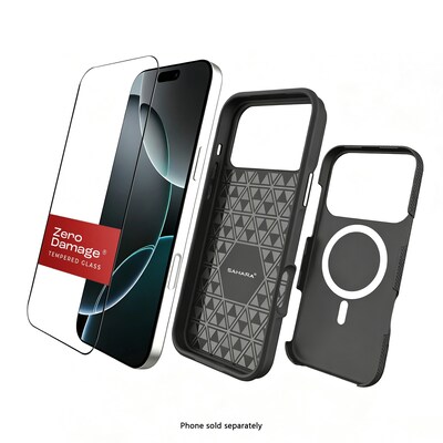 SaharaCase Armor Series Phone Case for iPhone 18 Pro Max, Shock Absorbing, Black (CP01193)