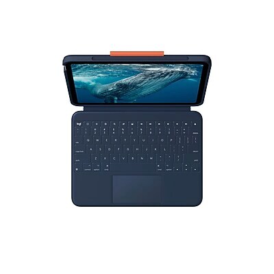 Logitech Rugged Combo 4c Touch 10.9" for iPad (10th Generation, A16), Classic Blue (920-014146)