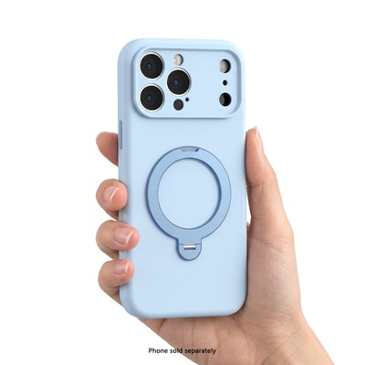 SaharaCase Silicone Phone Case for iPhone 18 Pro, 360-Degree Kickstand, Wireless Charging, Light Blue (CP01168)