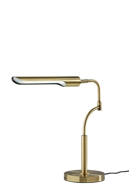Adesso Zane Collection 17 LED Table Lamp, Antique Brass (3957-21)