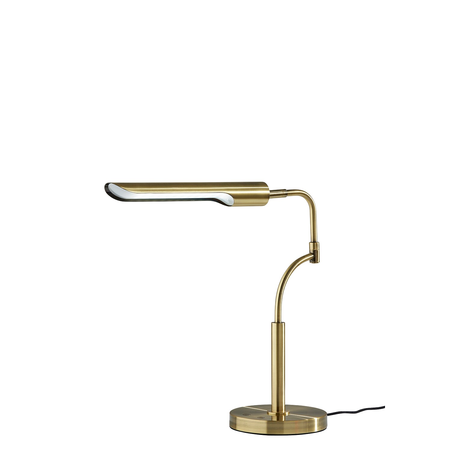 Adesso Zane Collection 17 LED Table Lamp, Antique Brass (3957-21)