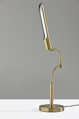 Adesso Zane Collection 17 LED Table Lamp, Antique Brass (3957-21)