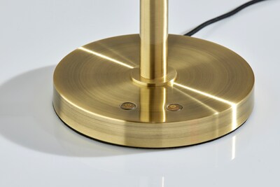 Adesso Zane Collection 17" LED Table Lamp, Antique Brass (3957-21)