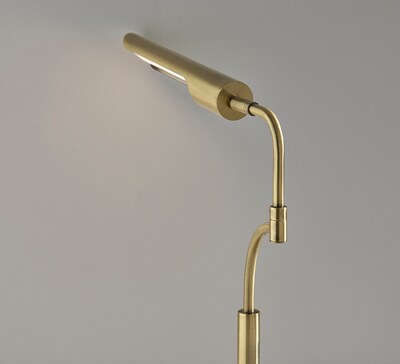 Adesso Zane Collection 17" LED Table Lamp, Antique Brass (3957-21)
