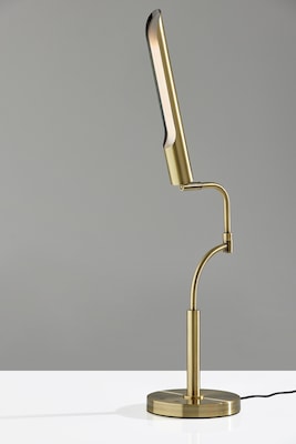 Adesso Zane Collection 17" LED Table Lamp, Antique Brass (3957-21)