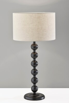 Adesso Orchard Collection 28.25 Incandescent Table Lamp, Black/Beige (3931-01)