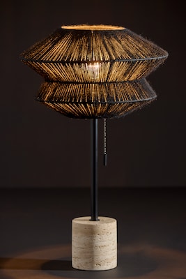 Adesso Gardner Collection 24.5" Incandescent Table Lamp, Black (3869-01)