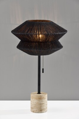 Adesso Gardner Collection 24.5" Incandescent Table Lamp, Black (3869-01)