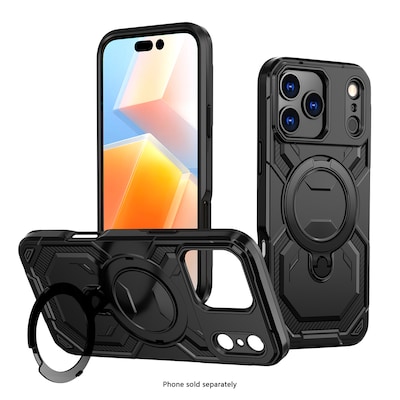 SaharaCase Raider Series Phone Case and Screen Protector for iPhone 18 Pro, Shock Absorbing, Black (CP01179)