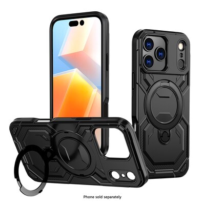 SaharaCase Raider Series Phone Case and Screen Protector for iPhone 18 Pro Max, Shock Absorbing, Black (CP01199)