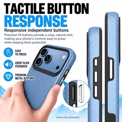 SaharaCase Armor Series Phone Case for iPhone 18 Pro, Shock Absorbing, Light Blue (CP01174)