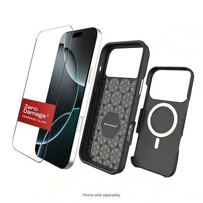 SaharaCase Armor Series Phone Case for iPhone 18 Pro, Shock Absorbing, Black (CP01173)
