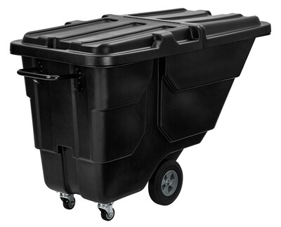 Alpine Industries Tilt Truck with Lid, 1/2 Cubic Yard, Black (500-12450HL-NRFBLK)