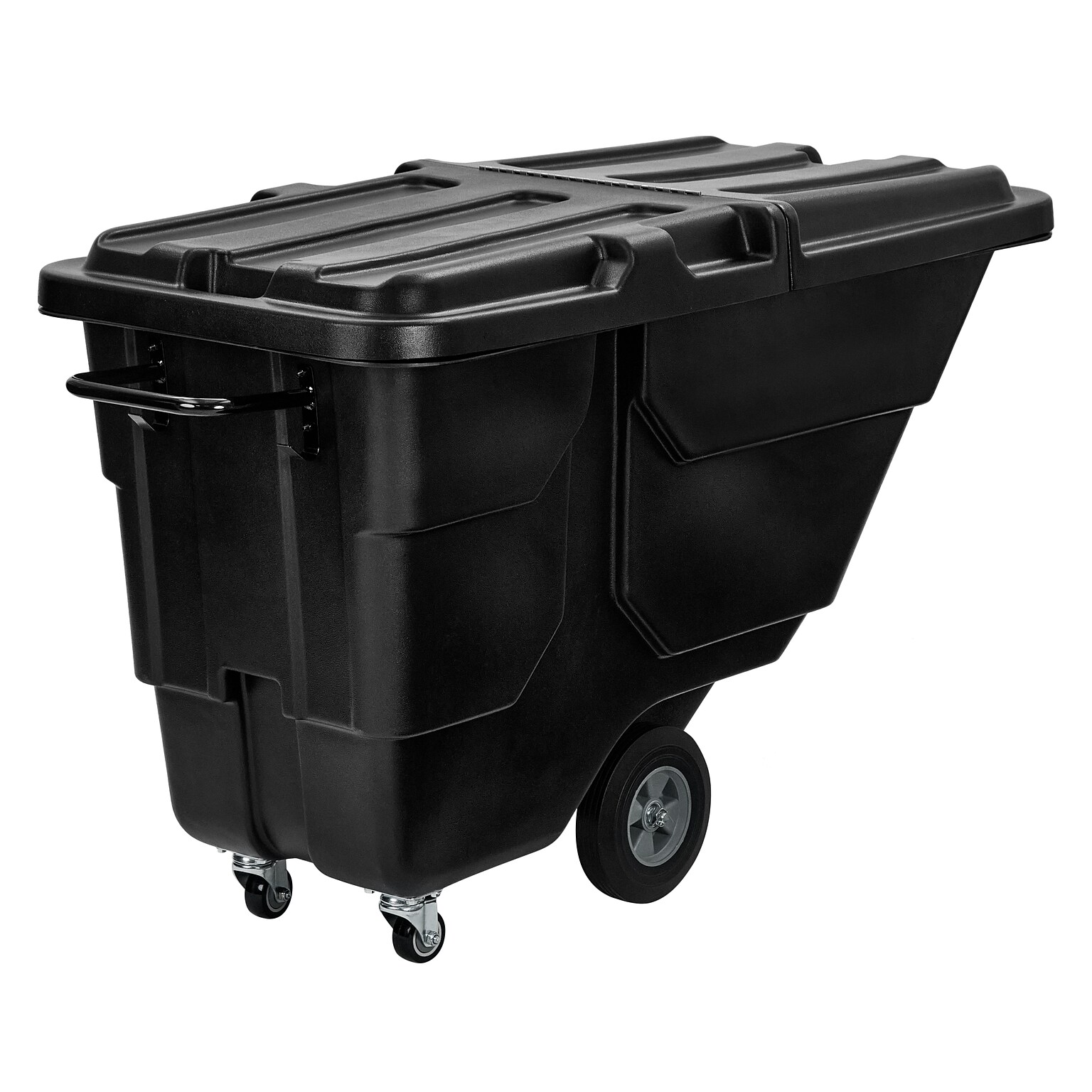 Alpine Industries Tilt Truck with Lid, 1/2 Cubic Yard, Black (500-12450HL-NRFBLK)