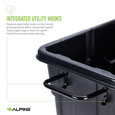 Alpine Industries Tilt Truck with Lid, 1/2 Cubic Yard, Black (500-12450HL-NRFBLK)