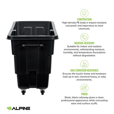 Alpine Industries Tilt Truck, 1/2 Cubic Yard, Black (500-12850-NR-BLK)