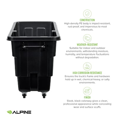 Alpine Industries Tilt Truck, 1/2 Cubic Yard, Black (500-12450-NRF-BLK)