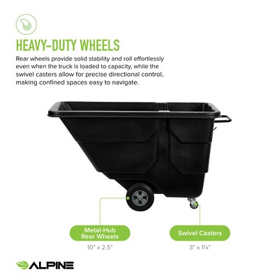 Alpine Industries Tilt Truck, 1/2 Cubic Yard, Black (500-12450-NRF-BLK)