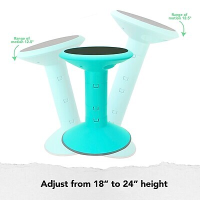 Storex Plastic Kids Wiggle Stool, Teal (STX00325U01C)