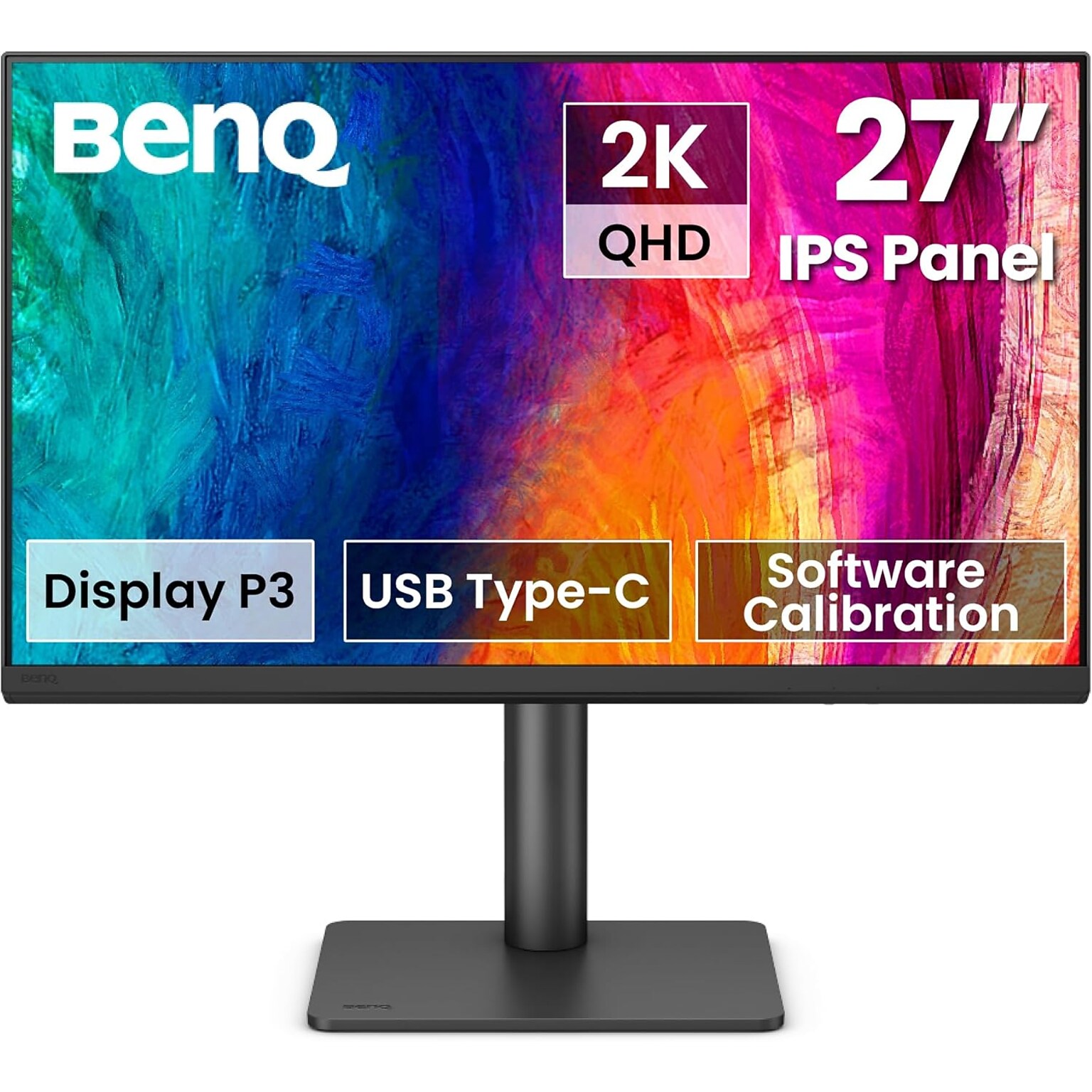 BenQ PD 27 QHD IPS 100Hz LED Monitor, HDR10, Built-In Speaker, Height Adjustable, Black (PD2706QN)