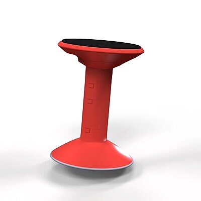 Storex Plastic Kids Wiggle Stool, Red (STX00302U01C)
