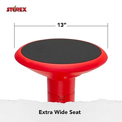 Storex Plastic Kids Wiggle Stool, Red (STX00302U01C)