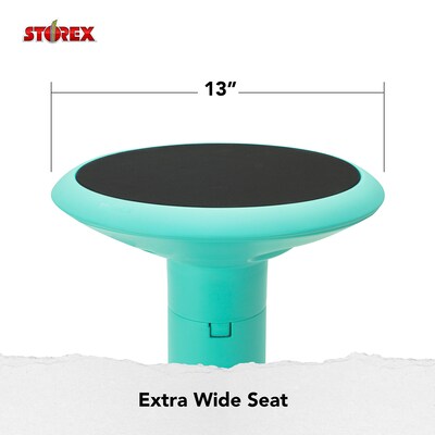 Storex Plastic Kids Wiggle Stool, Teal (STX00306U01C)