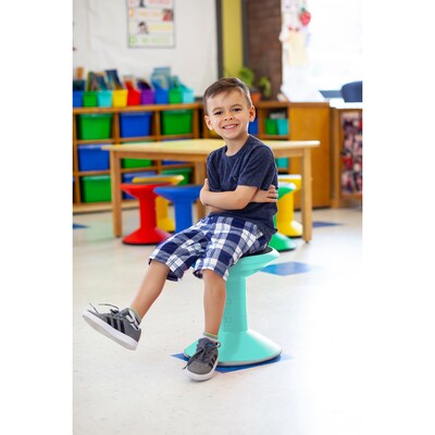 Storex Plastic Kids Wiggle Stool, Teal (STX00306U01C)
