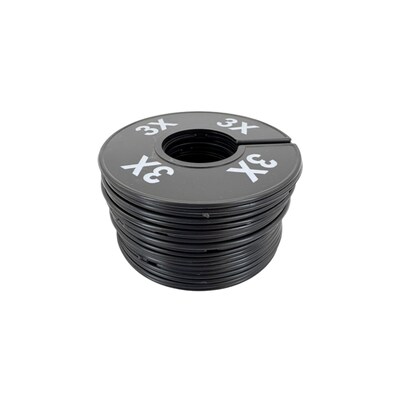 NAHANCO Round Plastic Size Dividers – Black with White Imprinted Size 3X, EA