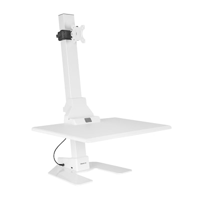 Mount-It! Electric Standing Desk Converter with Monitor Mount, White (MI-7951WHT)