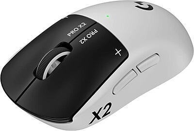 Logitech G PRO X2 Wireless Ambidextrous Optical 2.4 GHz USB-C Mouse, White (910-007700)
