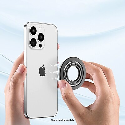 SaharaCase MagSafe Dual-Sided Magnetic Phone Grip and Ring Stand with 180-Degree Kickstand, Black (CP01208)