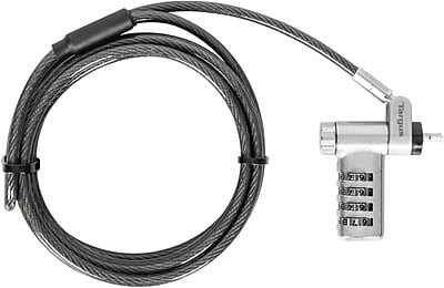 Targus DEFCON Ultimate Universal Resettable Combination Lock Laptop Lock, 6 ft. (ASP96RGLX)