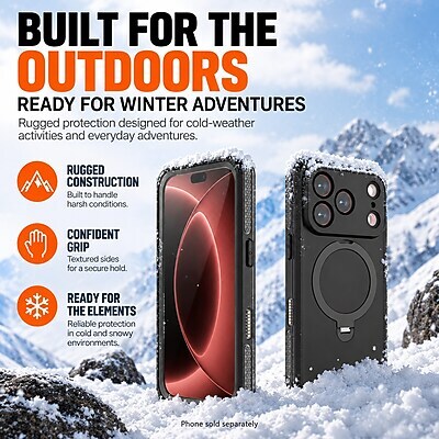 SaharaCase Oasis Series Phone Case for iPhone 18 Pro, Shock Absorbing, Black (CP01184)