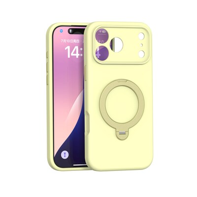 SaharaCase Silicone Phone Case for iPhone 18 Pro Max, 360-Degree Kickstand, Wireless Charging, Yellow (CP01191)