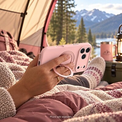 SaharaCase Silicone Phone Case for iPhone 18 Pro Max, 360-Degree Kickstand, Wireless Charging, Dark Pink (CP01190)