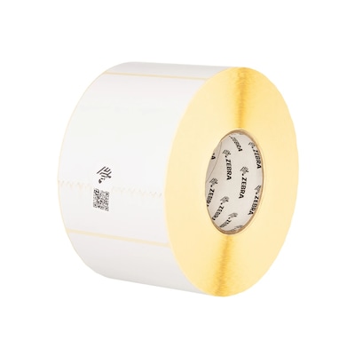 Zebra Z-Ultimate 2000T Thermal Transfer 3 x 3 Polyester Label, 1880 Labels /Roll, 4 Rolls (10008515)