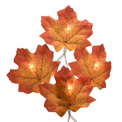 Excello Brands 7.2' Autumn Leaves LED Light Strand, Orange (OD-ATMNLED)