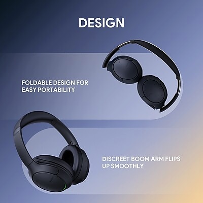 Yealink BH78 with Charging Stand Wireless Bluetooth Adaptive Hybrid ANC On Ear Headset, USB-A/USB-C, UC Certified (1208731)