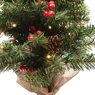 Excello Brands 24" Desktop Christmas Tree with LED Fairy Lights, Green (OD-LEDTREE-24)