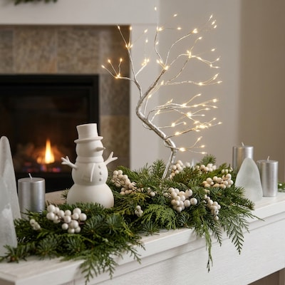 Excello Brands 19.6" Fairy Tree with LED Fairy Lights, Silver (OD-FRYTREE)