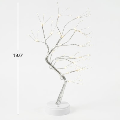 Excello Brands 19.6" Fairy Tree with LED Fairy Lights, Silver (OD-FRYTREE)