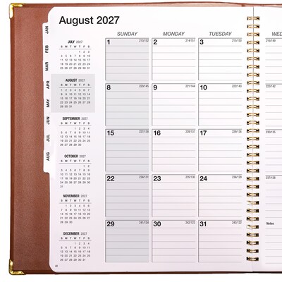2027 Excello Brands 10 x 11.5 Monthly Planner, Paperboard Cover, Brown (CM-CY27-8511-BN)