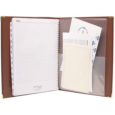2027 Excello Brands 10" x 11.5" Monthly Planner, Paperboard Cover, Brown (CM-CY27-8511-BN)