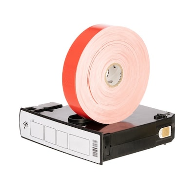Zebra Z-Band Splash Direct Thermal Polypropylene Wristbands, Red, 350/Cartridge, 6 Cartridges (10012717-1K)