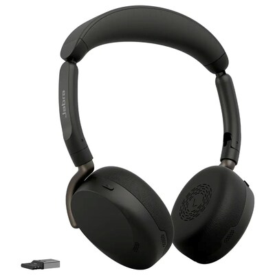 Jabra Evolve3 65 Flex Wireless Noise Canceling Bluetooth Stereo Headset, USB-A, UC Certified (36699-989-989)