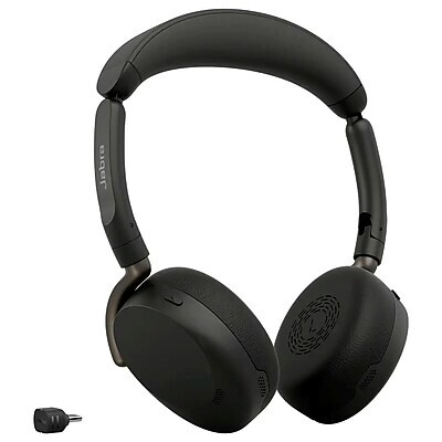 Jabra Evolve3 65 Flex Wireless Noise Canceling Bluetooth Stereo Headset, USB-C, UC Certified (36699-989-889)