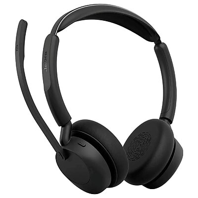 Jabra Evolve3 45 Wireless Noise Canceling Bluetooth Stereo Headset, USB-A, UC Certified (34599-989-989)